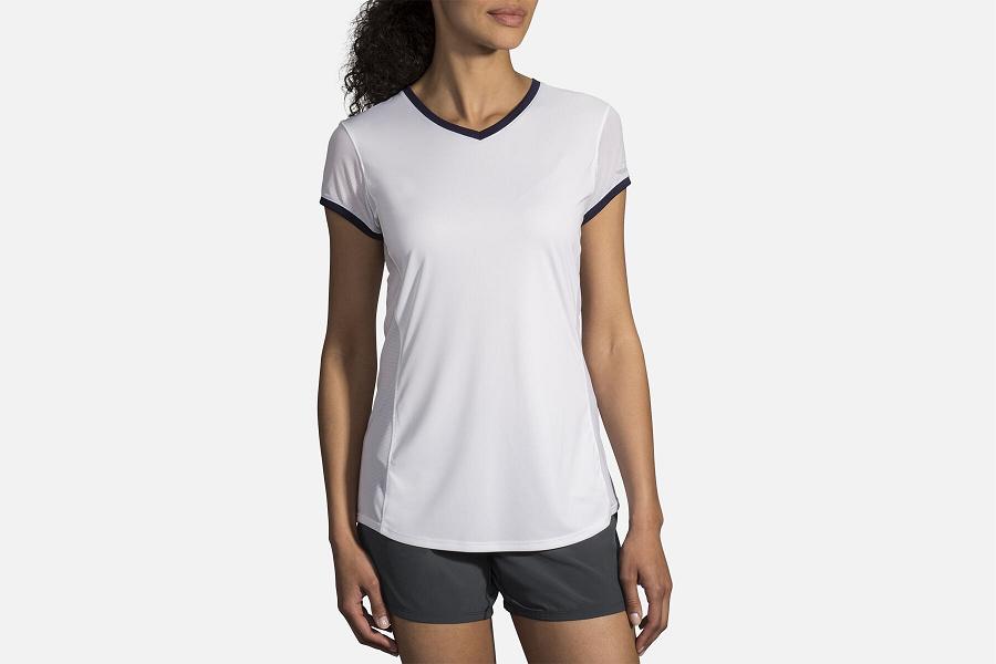 Brooks Stealth Women Athletic Wear & Running Shirt White ZAO234095